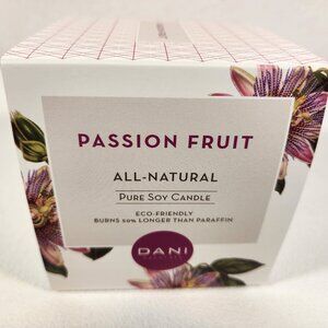 Dani Naturals Soy Candle Passion Fruit NEW Eco-Friendly All-Natural Open Box